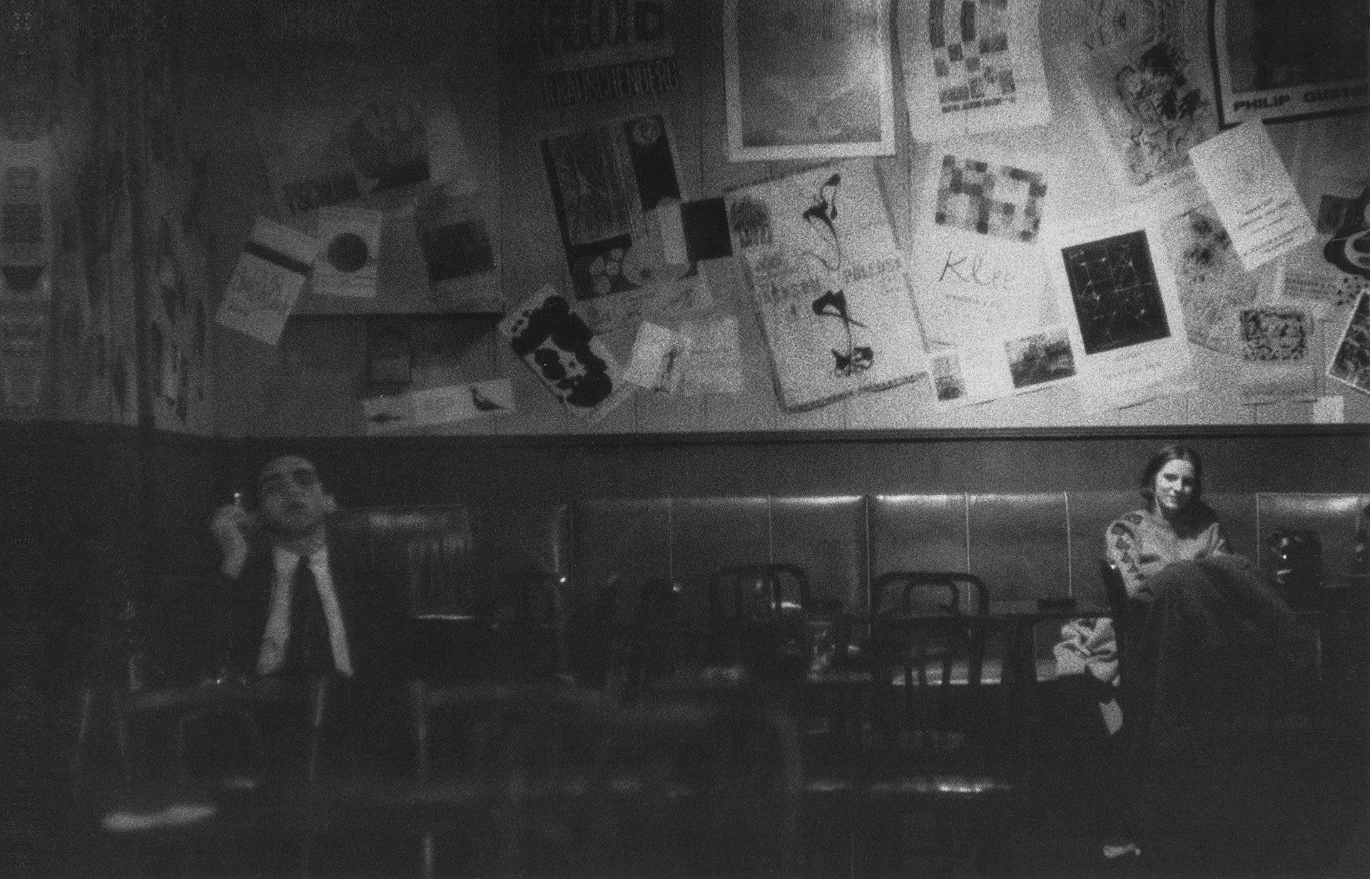 Detail from an artwork by Roy DeCarava, titled Club audience at intermission, dated 1958.